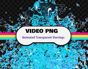 Water Animation, Transparent Twitch Stream Overlays (WEBM FHD 60FPS)