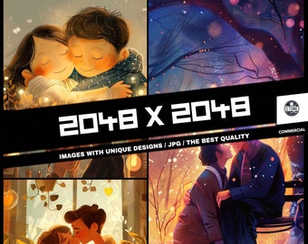 40 Beautiful Images of Love and Friendship, Ideal for Any Type of Project: High Quality, Low Weight, Artistic, Unique, and Various Styles