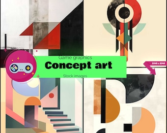 40 Beautiful Images of Minimalist Art with Patterns and Figures, Any Type of Project: High Quality Artistic, Unique, and Various Styles
