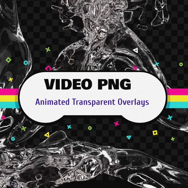 Agua Animacion de fluidos ,Superposición con fondoTrasparente,  Notificación Twitch, Adornos Stream, animada FHD 60FPS  animación WEBM