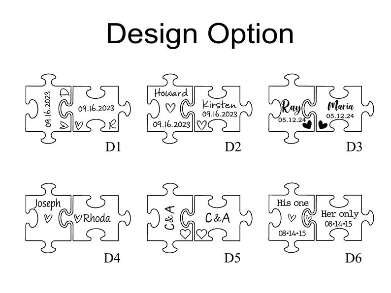 Personalized Puzzle Keychains for Couple, Couples key chain set, Custom date&initial Couple keyring, Valentine's Day gifts,Boyfriend Gift image 5