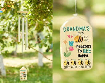 Personalized Gift for Grandma Wind Chimes, Custom Grandma Gifts,  Mother's Day Gift for Nana, Grandkids Gift for Grandma, Mothers Day Gift