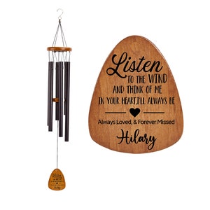 Personalized Engraved Memorial Outdoor Wind Chime,Winds of Heaven Wind Chimes,Sympathy Gift,In Memory of,Remembrance Wind Chime image 1