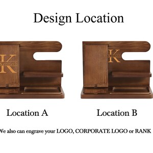 Gift for Men Docking Station,Wood Engraved Docking Station Organizer,Custom Valentines Day Gift for Boyfriend,Phone Stand,Custom Wooden Gift image 6