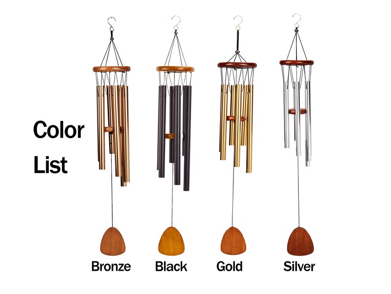 Personalized Engraved Memorial Outdoor Wind Chime,Winds of Heaven Wind Chimes,Sympathy Gift,In Memory of,Remembrance Wind Chime image 5