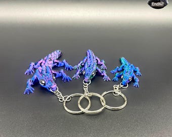 Porte-clés Bébé Dragon Taureau - Jouet anti-stress articulé - Impression directe - Sans supports - Fichiers STL pour impression 3D numérique
