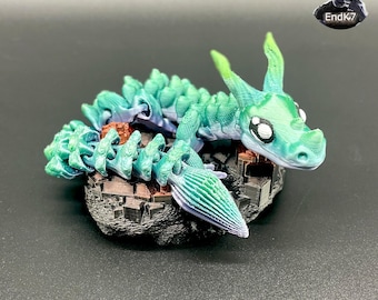 Graceful Dragon - przegubowa zabawka Fidget Toy - do druku na miejscu - Fidgettoy - bez podpór - pliki STL do druku cyfrowego 3D