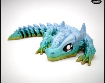 Nieśmiertelny Smok - Uroczy Smok - Fantazja - Przegubowa Zabawka Fidget - Druk na miejscu - Bez podpór - Pliki STL do druku cyfrowego 3D