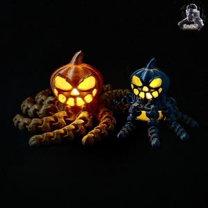 Pumptopus - Jack O&#39;Lantern - Gelede Fidget Toy - Print in Place - Geen ondersteuning - digitale 3D-print STL-bestanden