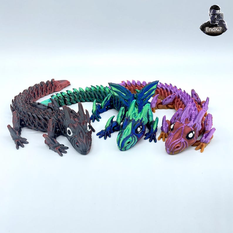 Majestic Baby Dragon - Articulated Fidget Toy - Print in Place ...