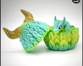 Immortal Dragon Egg - Dragon egg - Container - Storage Box - Egg - Fantasy - No supports - digital 3d print STL Files