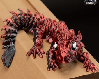 Glorieux bébé dragon - Jouet anti-stress articulé - Impression directe - Dragon flexible - Mignon - Sans supports - Fichiers STL pour impression 3D numérique