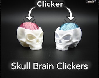 Klikacze mózgowo-czaszkowe - Halloween - Fidget - Klikacz - Bez podpór - pliki STL do druku cyfrowego 3D