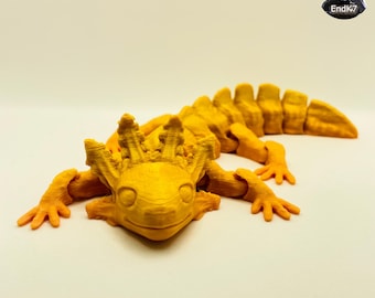 Bardzo słodki aksolotl - ruchoma zabawka sensoryczna - do wydrukowania na miejscu - zabawka sensoryczna - zwierzę - bez podpór - pliki STL do druku cyfrowego 3D