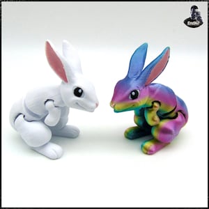 Cute Articulated Rabbit - Articulated Fidget Toy - Print in Place - Multicolor - No supports - digital 3d print STL Files