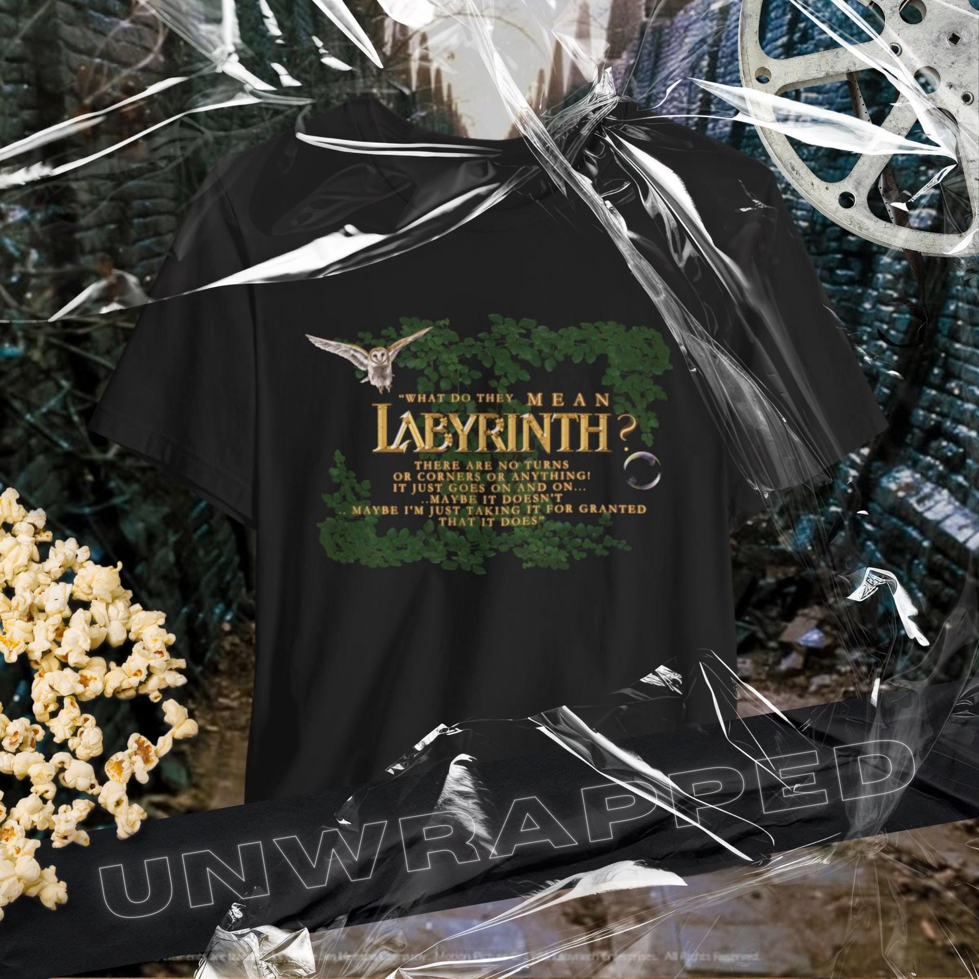 使用感あり‼️デビッドボウイ ラビリンス Tシャツ デビッド・ボウイ ラビリンス Tシャツ オレンジ・ベージュ系