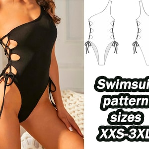 Swimwear Pattern One Piece Swimsuit Sewing Pattern Sizes XXS - 3XL Digital PDF Sewing Pattern Sewing Pattern For Women DIY pattern
