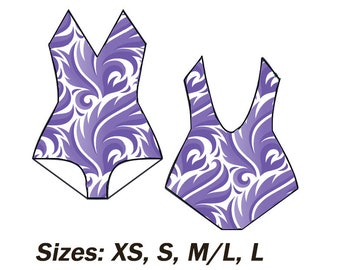 PDF Pattern Body Sewing Pattern Sizes XS - L Digital PDF Sewing Pattern Underwear Pattern, Lingerie Pattern, Bodysuit Woman bodysuit Pattern