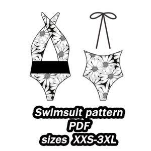 Swimwear Pattern One Piece Swimsuit Sewing Pattern Sizes XXS - 3XL Digital PDF Sewing Pattern Sewing Pattern For Women DIY pattern