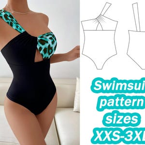 Swimwear Pattern One Piece Swimsuit Sewing Pattern Sizes XXS - 3XL Digital PDF Sewing Pattern Sewing Pattern For Women DIY pattern