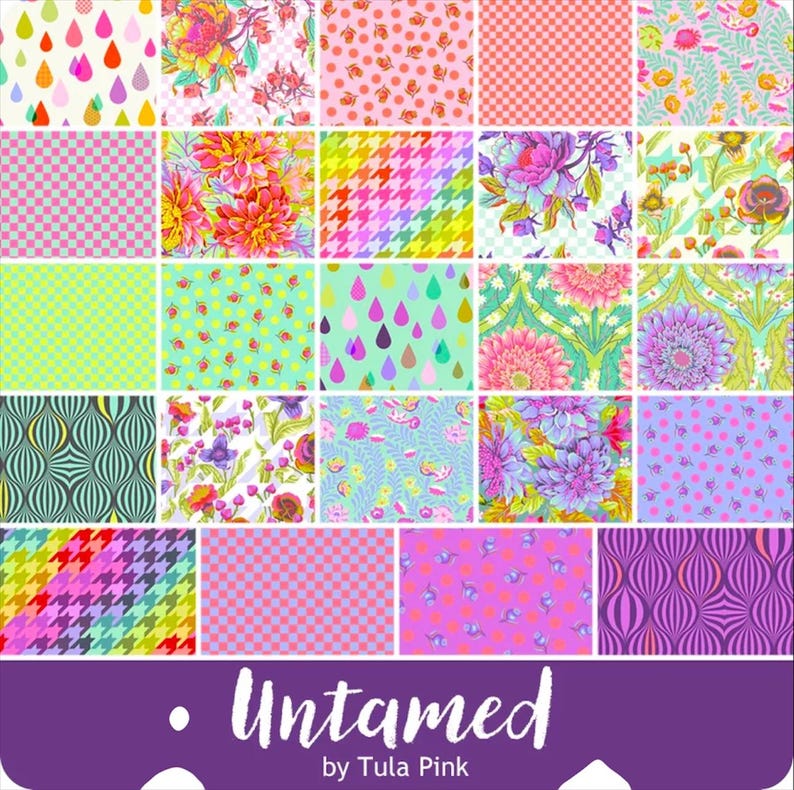 Untamed Natural Geometric Reference: Untamed Rainfall Cosmic By Tula Pink For Free Spirit Fabrics