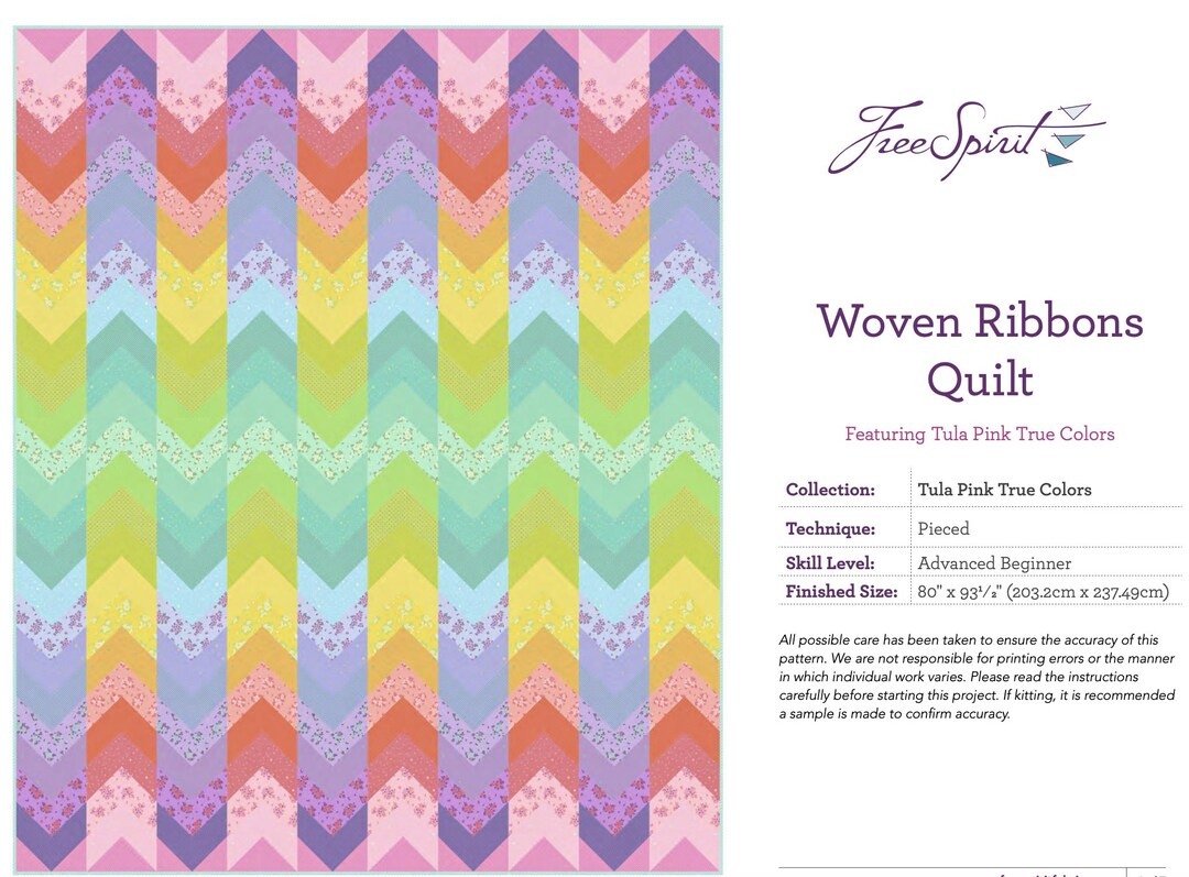 Tula Pink - Woven Ribbons - Quilt Kit - Etsy