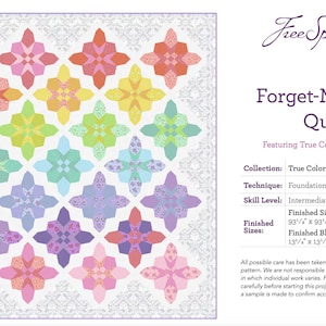 Tula Pink - True Colors Forget me Nots - Quilt Kit
