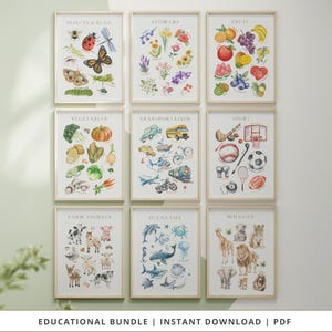Lehrreiche Wand Kunst, Kinderzimmer Dekor, Kinderzimmer Poster, Spielzimmer Drucke, Klassenzimmer Lernen, Kleinkind Aktivitäten, Lernen druckbare