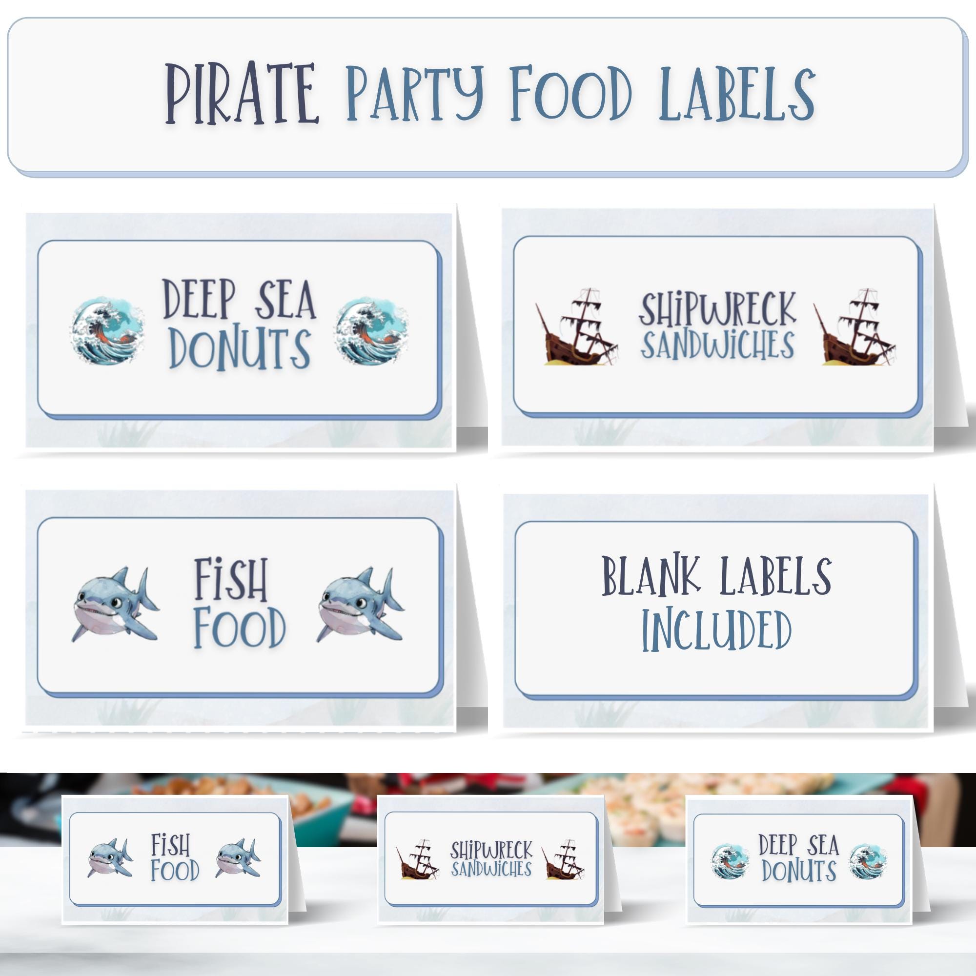 Free Printable Pirate Food Labels Free Printable Pirate Food Labels
