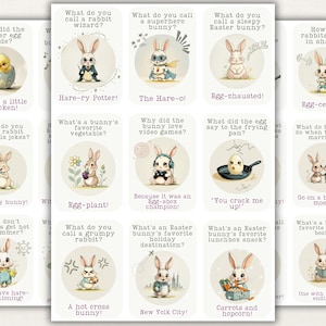 Printable Easter Jokes for Kids, Easter Lunch Jokes, Party Favour Jokes, Easter Basket Jokes, Easter Gift Notes, Easter Printable Activities