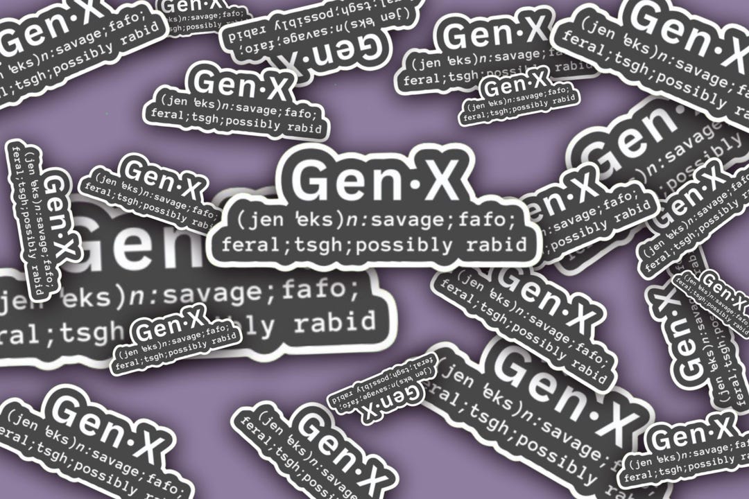 Gen X Vinyl Sticker - Etsy