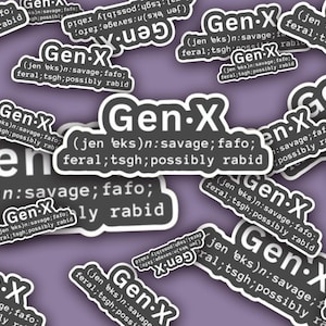 Gen X-vinylsticker