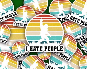 Bigfoot I Hate People: waterdichte vinylsticker
