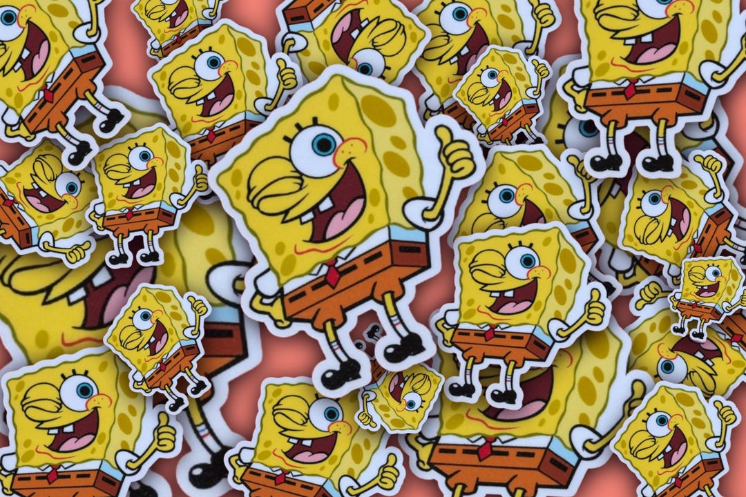 Spongebob: Waterproof Vinyl Sticker - Etsy