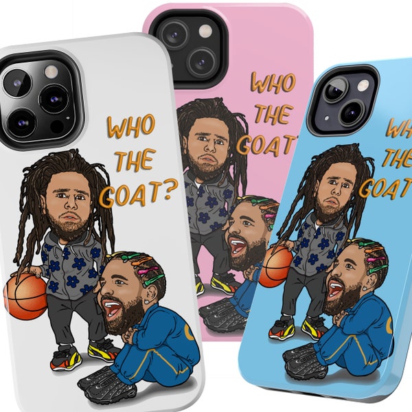 Drake, J Cole Tough iPhone Case - GOAT Hip Hop phone case hip hop birthday gift for him her Hypebeast phone case iPhone 15, 14, pro max