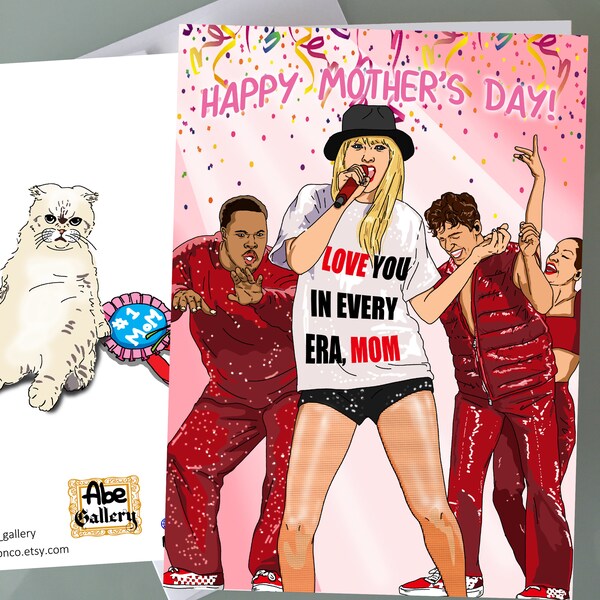 Taylor Swift  Mother's Day Card - The ERA tour Swiftie mother's day Card for kid funny mother's day Card mother's day gift for Swiftie mom