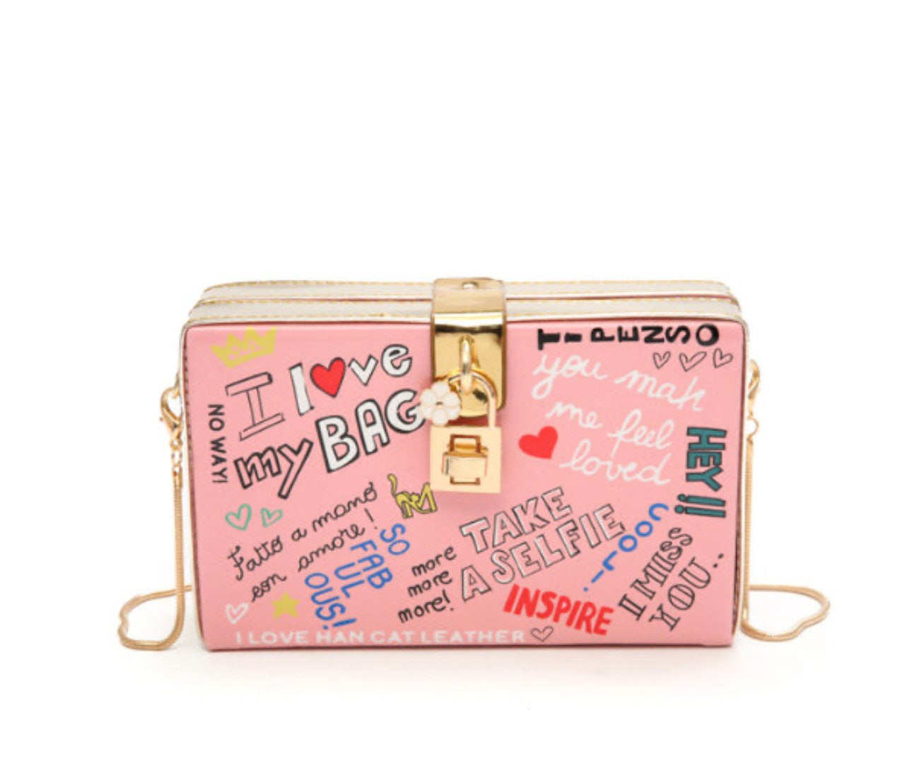 PINK Graffiti Clutch Purse Etsy