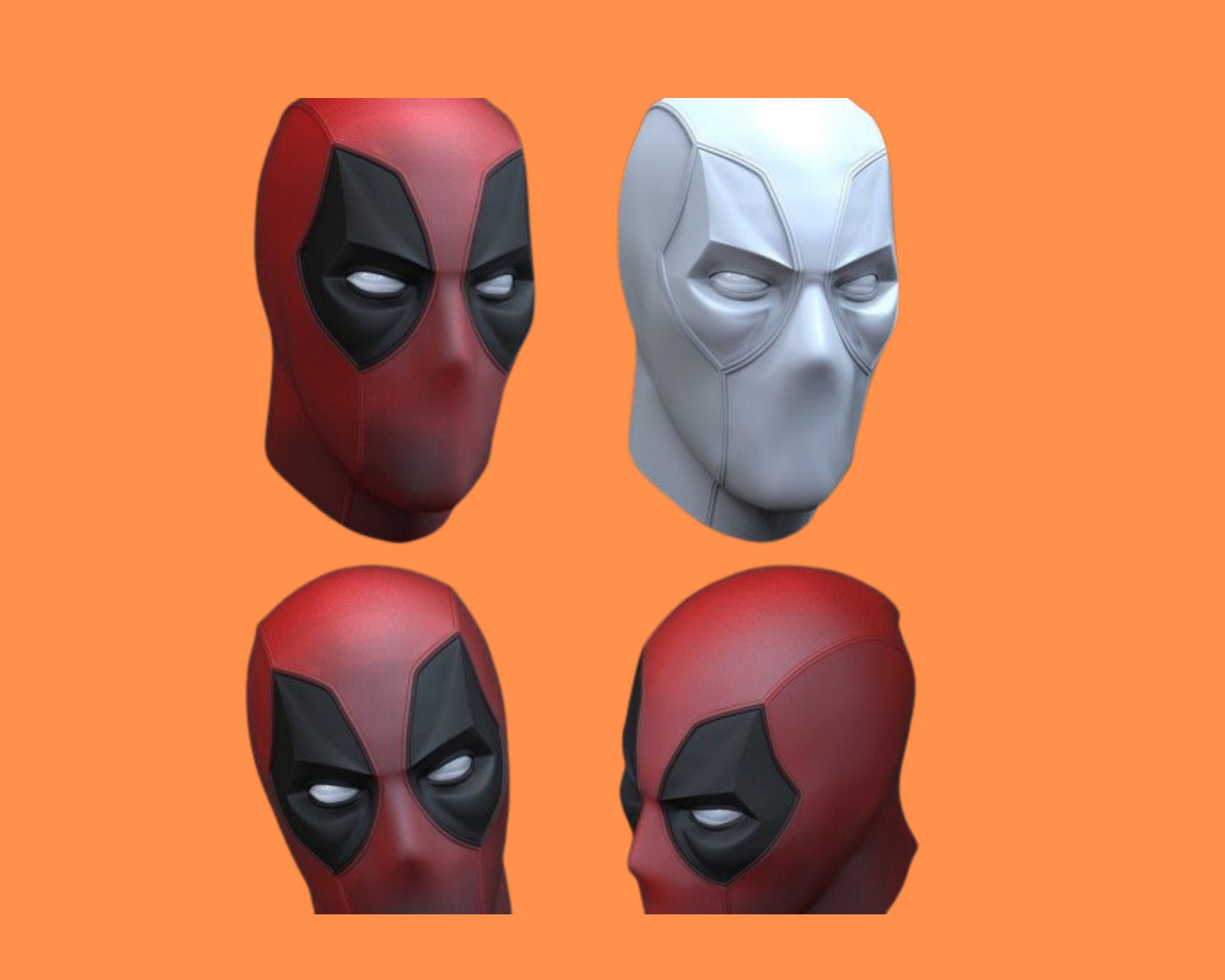 Deadpool Mask Helmet STL Files for 3D Printer 3D Print Etsy Australia