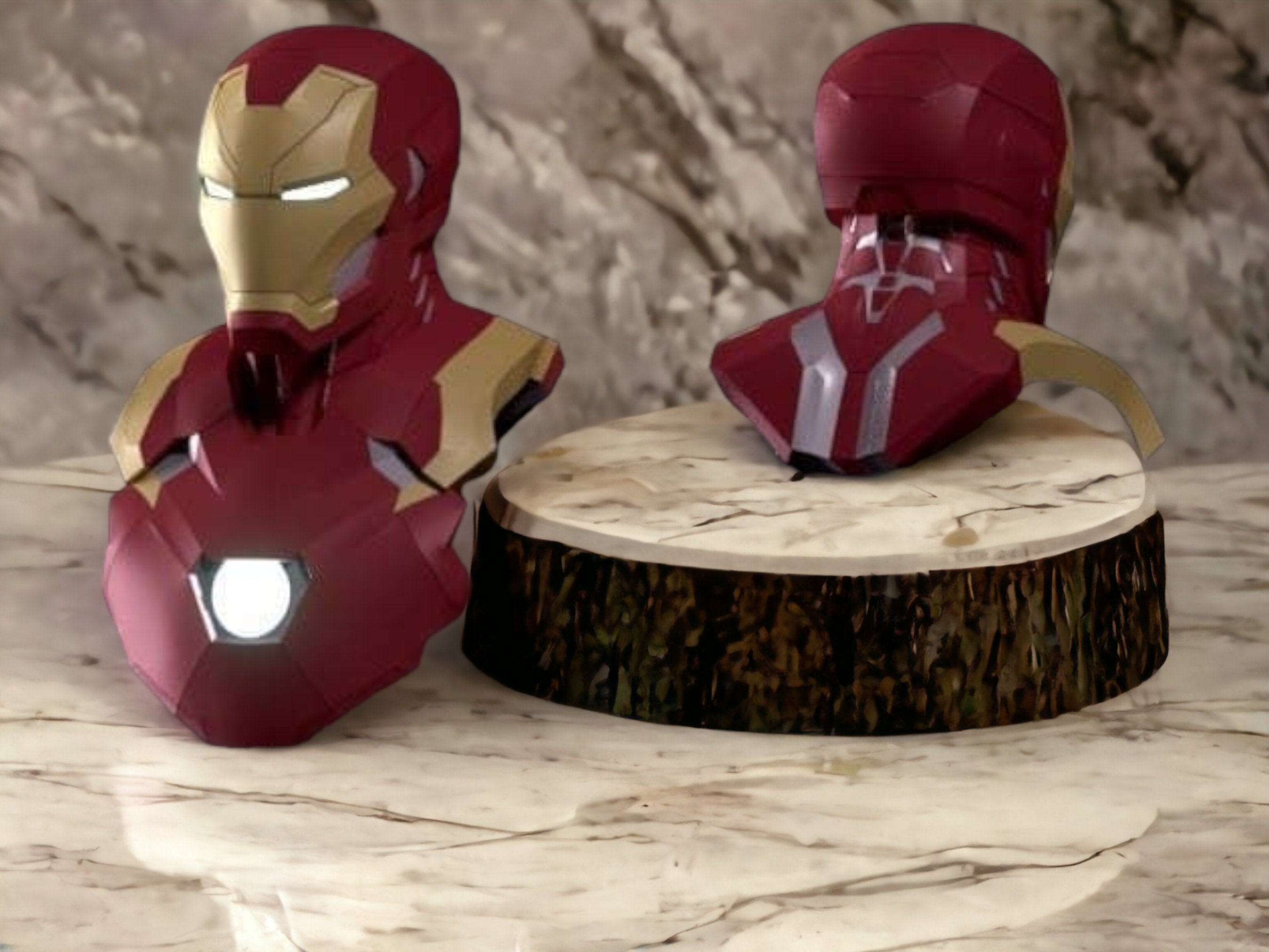 Iron Man figurine imprimée 3D résine Taille 18cm