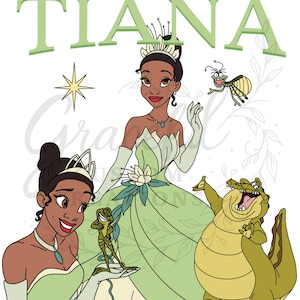 Tiana from princess and the frog digital download png for shirts and more