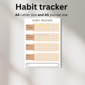 Habit Tracker ,PRINTABLE Journal Page,  Goal Tracker, mood tracker ,Fitness Tracker, Printable Planner Page , 30 Day Challenge