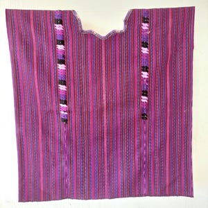Guatemalan Vintage Rose Huipil from San Antonio Palopó. Traditional handmade mayan indumentary. Indigenous textile art.