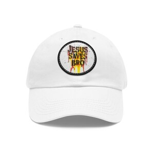 Chapeau Jesus Saves Bro Dad avec écusson en cuir (rond)