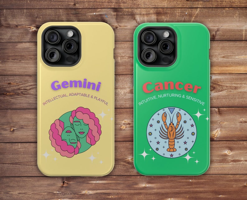 Zodiac Phone Case for iPhone 15 14 13 12 Pro Max Plus Mini MAG SAFE, Astrology Phone Case Zodiac