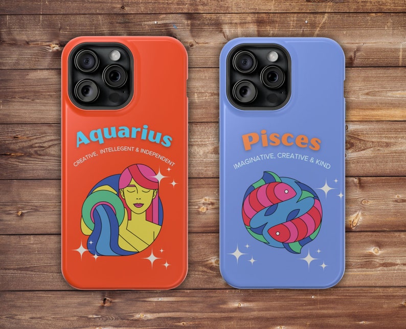 Zodiac Phone Case for iPhone 15 14 13 12 Pro Max Plus Mini MAG SAFE, Astrology Phone Case Zodiac