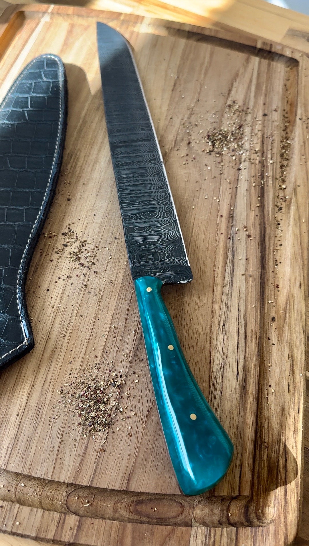 Custom Handmade Damascus BBQ Steak Knives Steak Knife BBQ Etsy