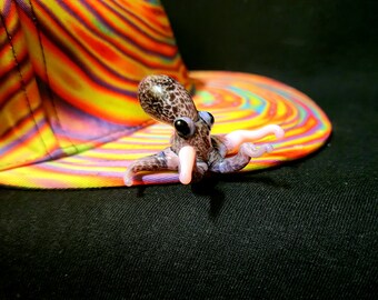 Deep Sea Purple Squid Octopus Hat Brim Pin