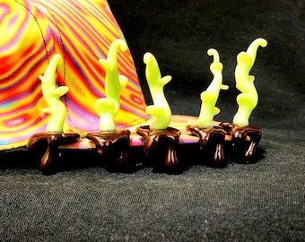 Flower Sprout Glass Trippy Drippy Hat Brim Pin