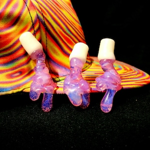 Sizzurp Purple Drink Lean Topped Glass Trippy Drippy Hat Brim Pin