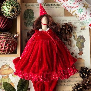 Handmade doll, Textile doll, Soft toy, Fabric doll, OOAK doll, Custom doll, Art doll, Tilda dolls, Christmas doll, Christmas tilda